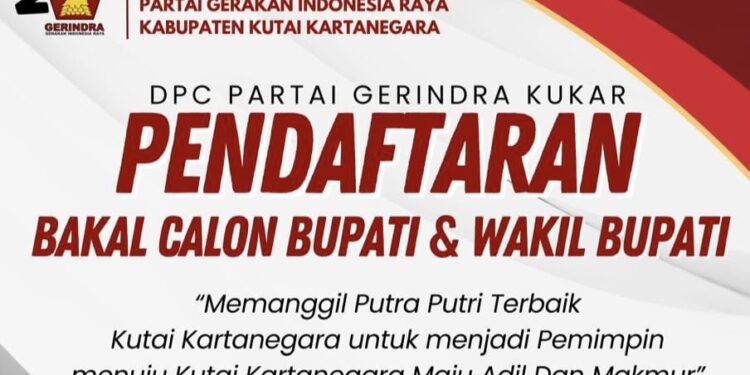 Gerinda Buka Pendaftaran Pilkada Kukar 2024 tanpa Biaya