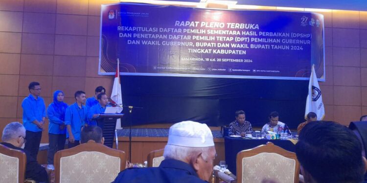 KPU Kukar Tetapkan Daftar Pemilih Tetap (DPT) Sebanyak 552.469 Pemilih