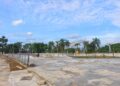 Lokasi pembangunan skatepark Pujasera yang mulai dikerjakan