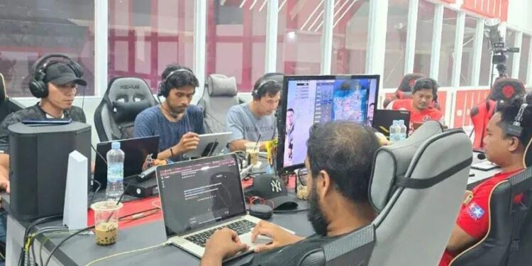Studio latihan e-sport milik Dispora Kukar yang mulai dimanfaatkan atlet muda