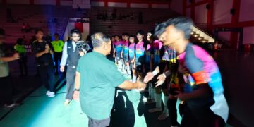 Tim futsal pelajar saat bertanding pada ajang KNPI Cup 2025