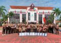 Anggota Pramuka Loa Janan mengikuti kegiatan pembinaan di tingkat kabupaten