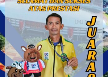 Pegiat olahraga tradisional Kukar saat berlaga di ajang Pornas 2025