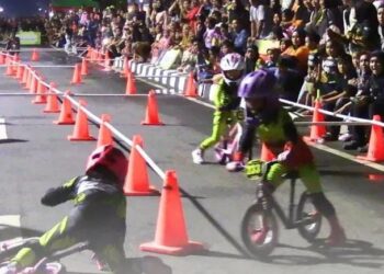 Dokumentasi lomba pushbike komunitas anak-anak, didukung fasilitas dan pengawasan Dispora Kukar